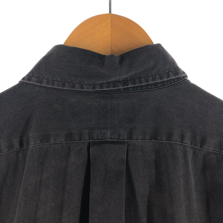 Ralph Lauren long sleeve button down shirt, men's size M cotton black type Vintage Second Hand