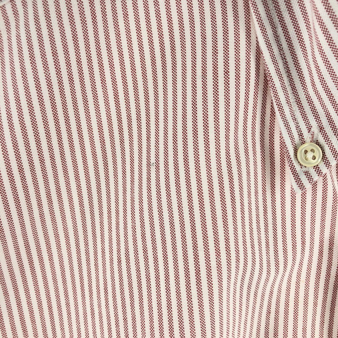 Brooks Brothers Est.1818 Long Sleeve Button-Down Striped Shirt Made in USA Men's Size L Supima Cotton red type Vintage Second Hand