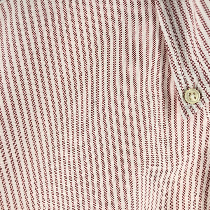 Brooks Brothers Est.1818 Long Sleeve Button-Down Striped Shirt Made in USA Men's Size L Supima Cotton red type Vintage Second Hand