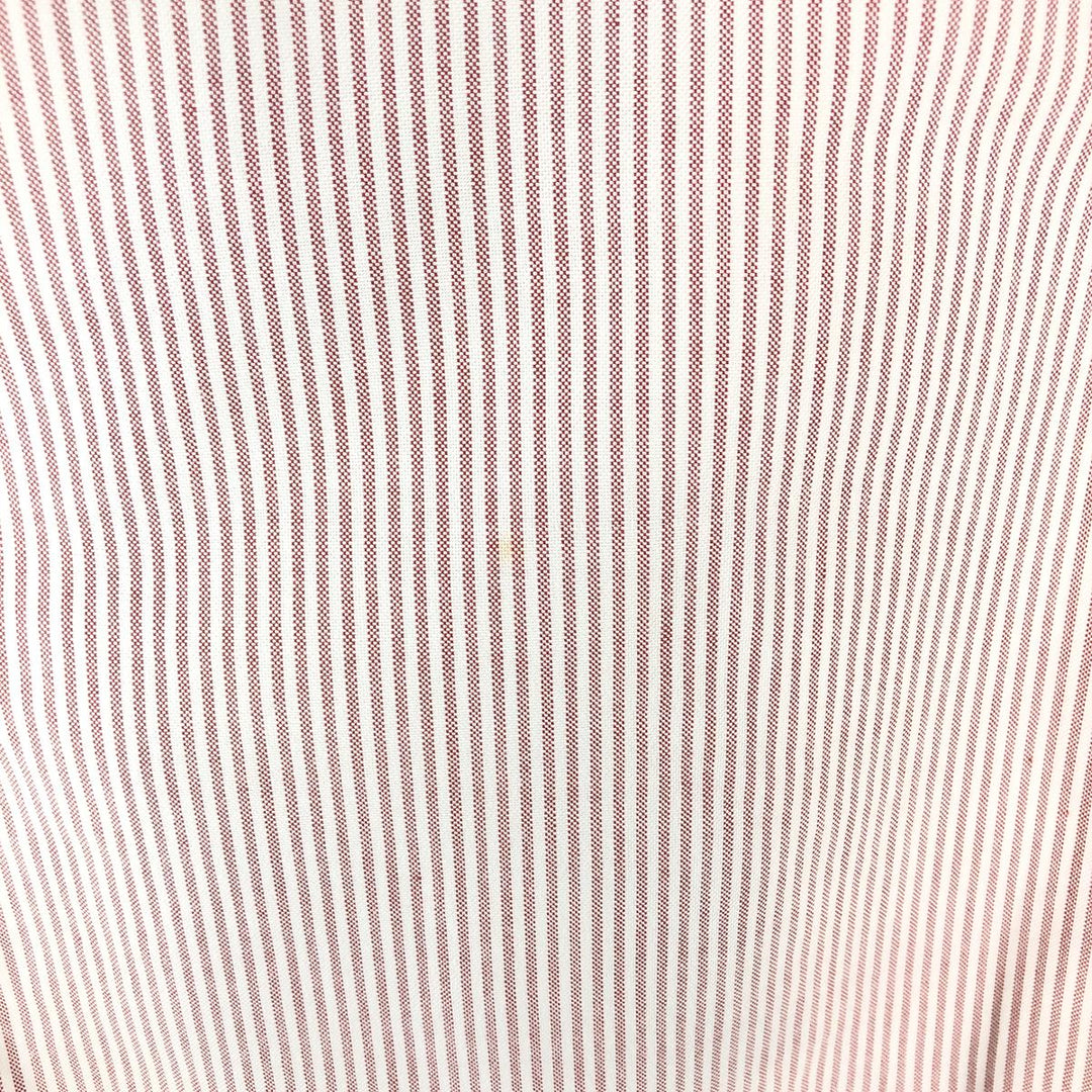 Brooks Brothers Est.1818 Long Sleeve Button-Down Striped Shirt Made in USA Men's Size L Supima Cotton red type Vintage Second Hand
