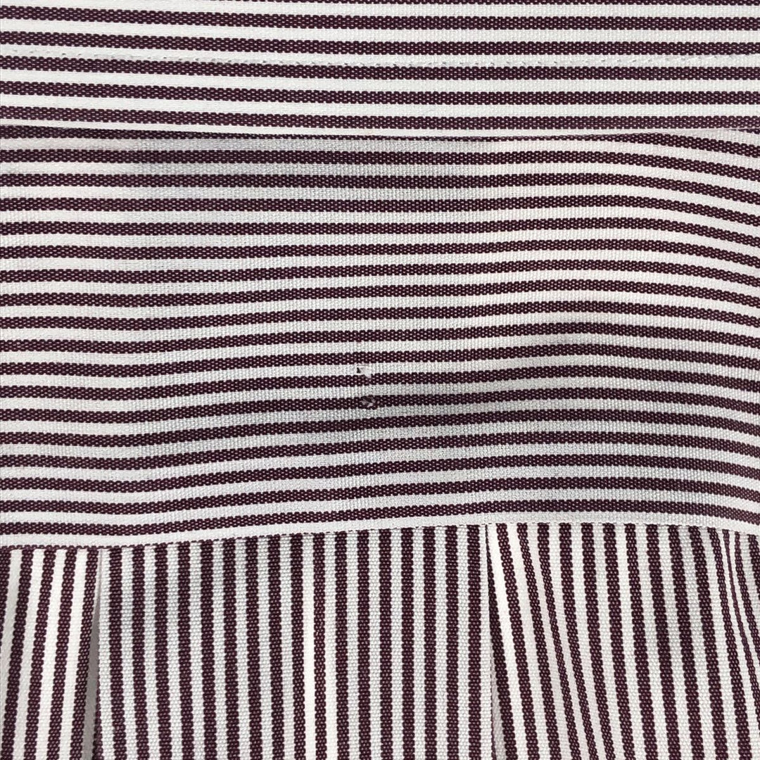 Brooks Brothers Est.1818 REGENT Wide Collar Long Sleeve Cotton Striped Shirt Men's M Supima Cotton brown type Vintage Second Hand