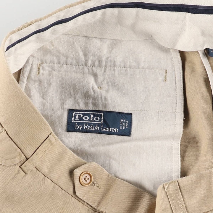 Ralph Lauren POLO by Ralph Lauren linen pants, slacks, men's size w37 linen Beige type Vintage Second Hand