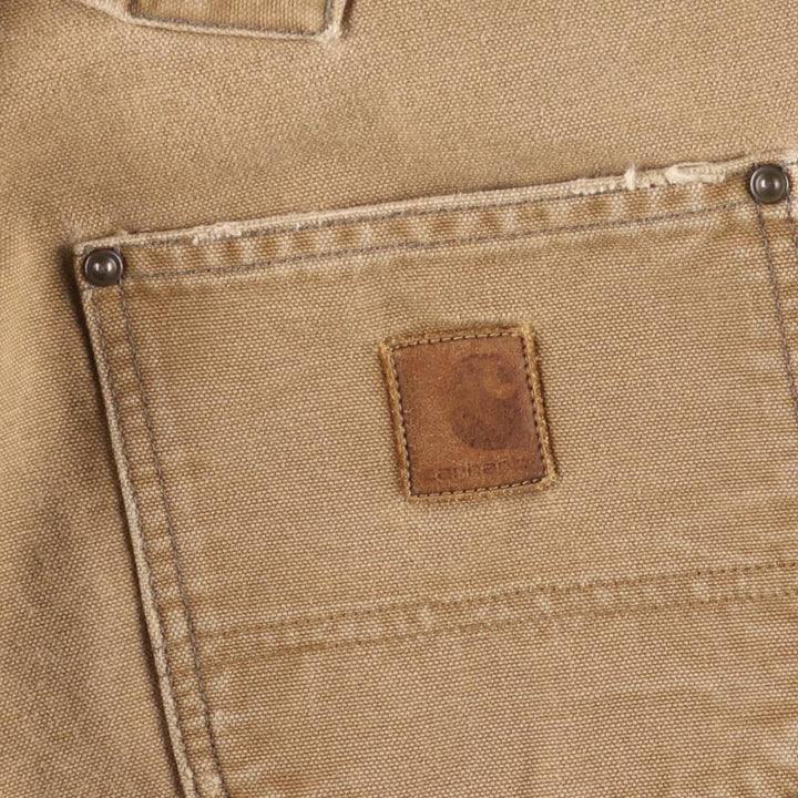 Carhartt MICHIGAN PANT Duck Work Pants Men's W36 equivalent cotton ocher yellow type Vintage Second Hand