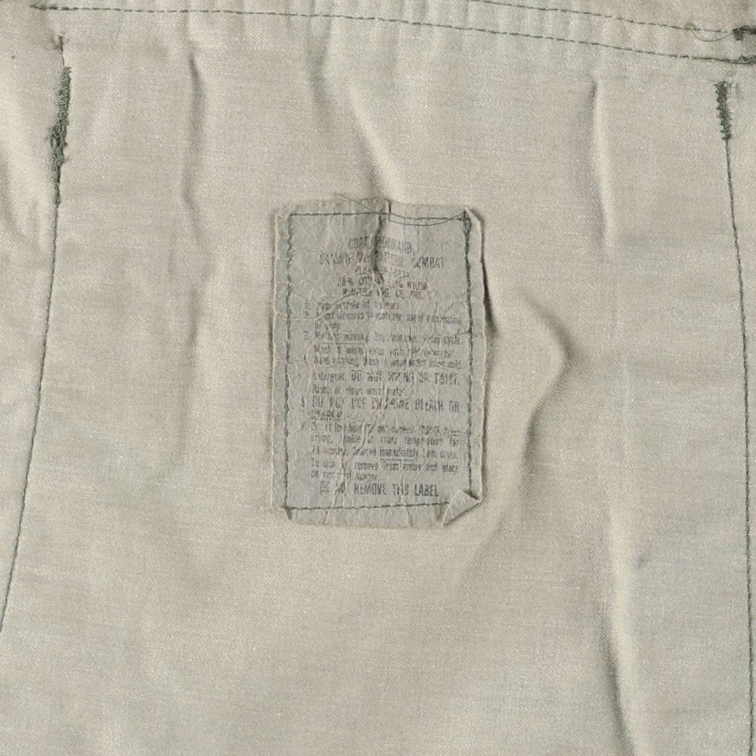 80'S US Army genuine USARMY camouflage pattern remake painted military combat jacket made in USA MEDIUM-LONG men's M size cotton brown type Vintage Second Hand