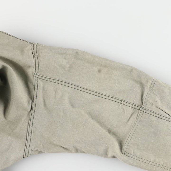 80'S US Army genuine USARMY camouflage pattern remake painted military combat jacket made in USA MEDIUM-LONG men's M size cotton brown type Vintage Second Hand