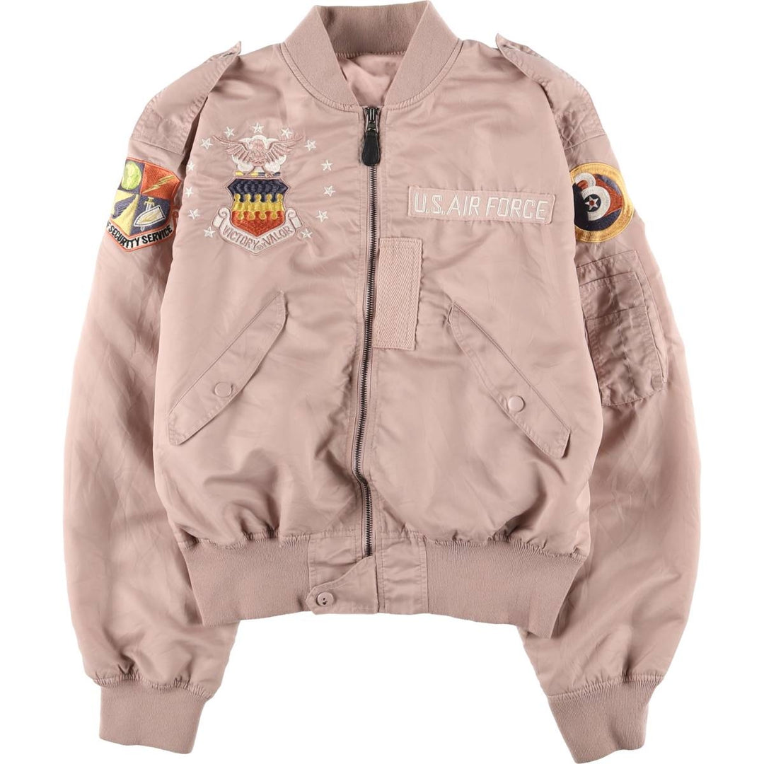 LOONEY TUNES Bugs Bunny USAIR FORCE Military Flight Jacket Women's XL Size unknown pink type Vintage Second Hand
