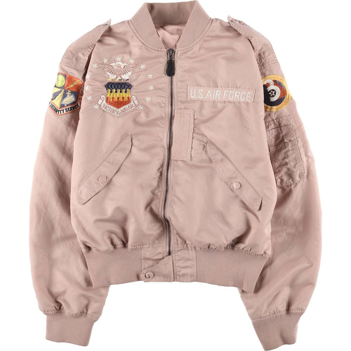 LOONEY TUNES Bugs Bunny USAIR FORCE Military Flight Jacket Women's XL Size unknown pink type Vintage Second Hand