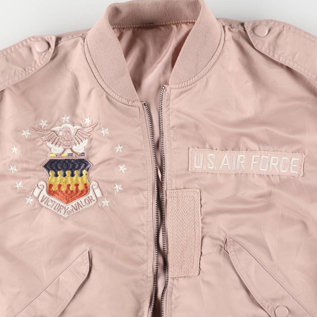 LOONEY TUNES Bugs Bunny USAIR FORCE Military Flight Jacket Women's XL Size unknown pink type Vintage Second Hand