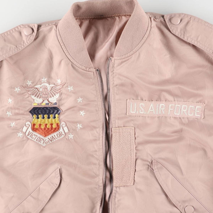 LOONEY TUNES Bugs Bunny USAIR FORCE Military Flight Jacket Women's XL Size unknown pink type Vintage Second Hand