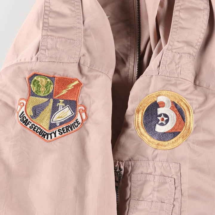 LOONEY TUNES Bugs Bunny USAIR FORCE Military Flight Jacket Women's XL Size unknown pink type Vintage Second Hand