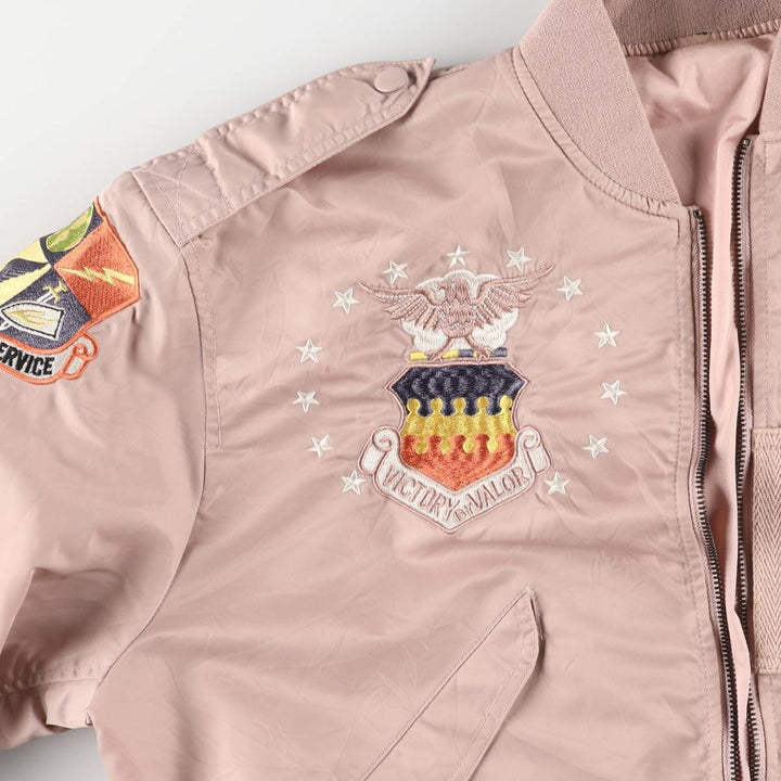 LOONEY TUNES Bugs Bunny USAIR FORCE Military Flight Jacket Women's XL Size unknown pink type Vintage Second Hand