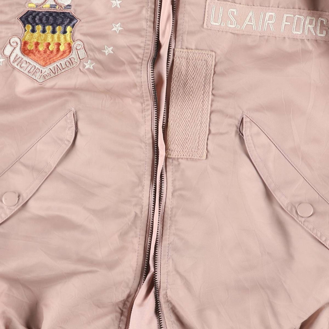 LOONEY TUNES Bugs Bunny USAIR FORCE Military Flight Jacket Women's XL Size unknown pink type Vintage Second Hand