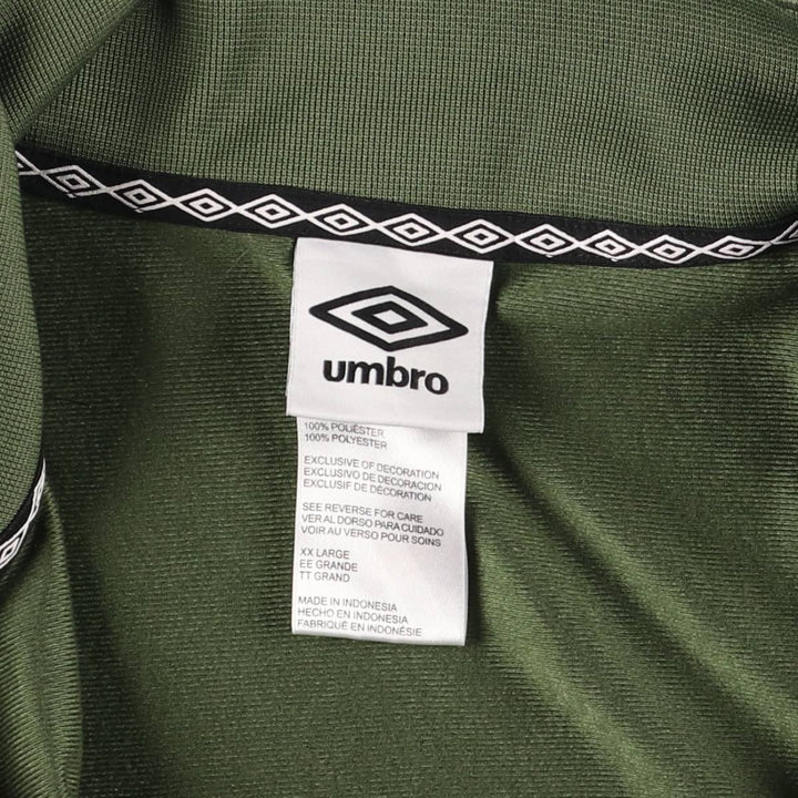 UMBRO jersey track jacket, women's size XXL polyester Khaki type sage green Vintage Second Hand