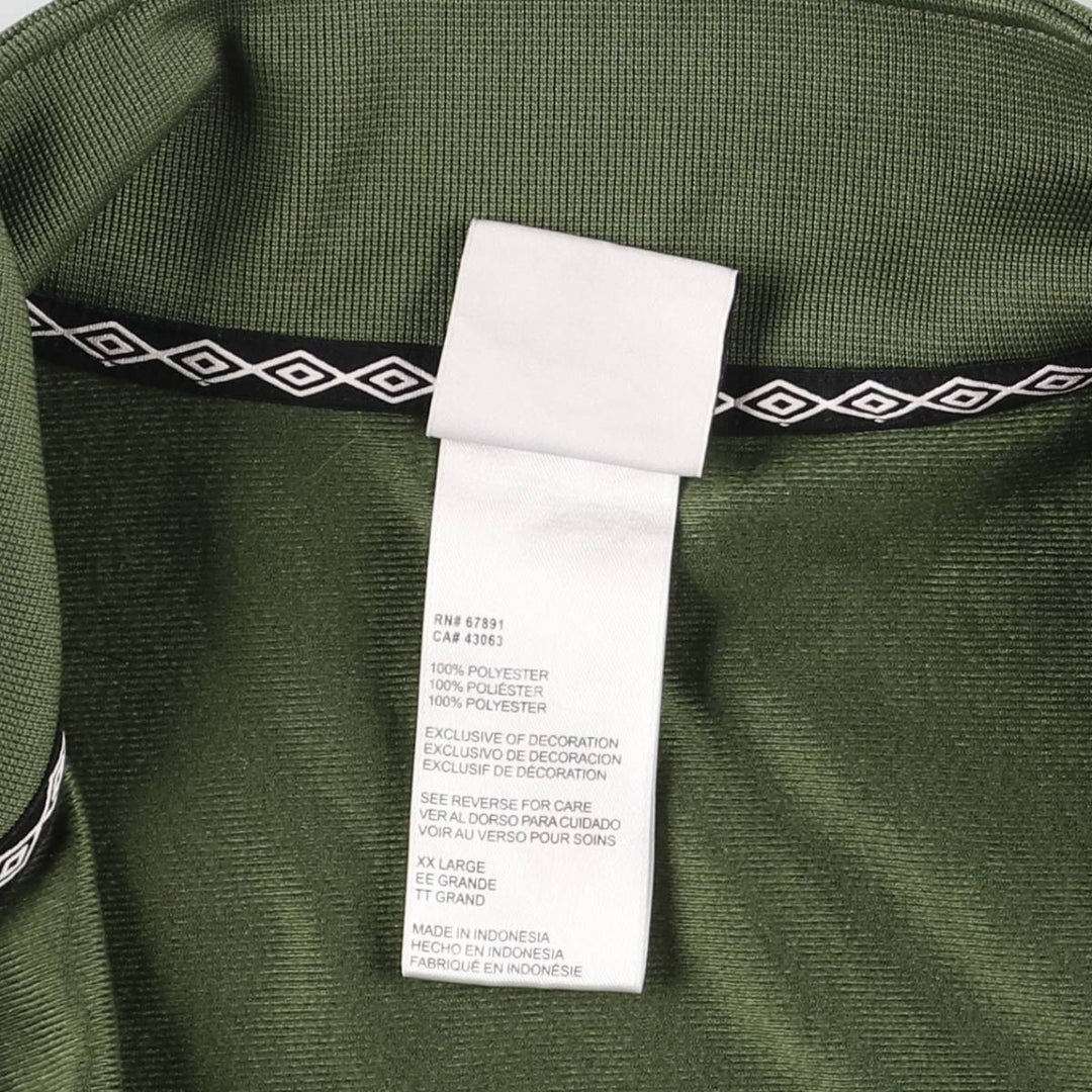 UMBRO jersey track jacket, women's size XXL polyester Khaki type sage green Vintage Second Hand