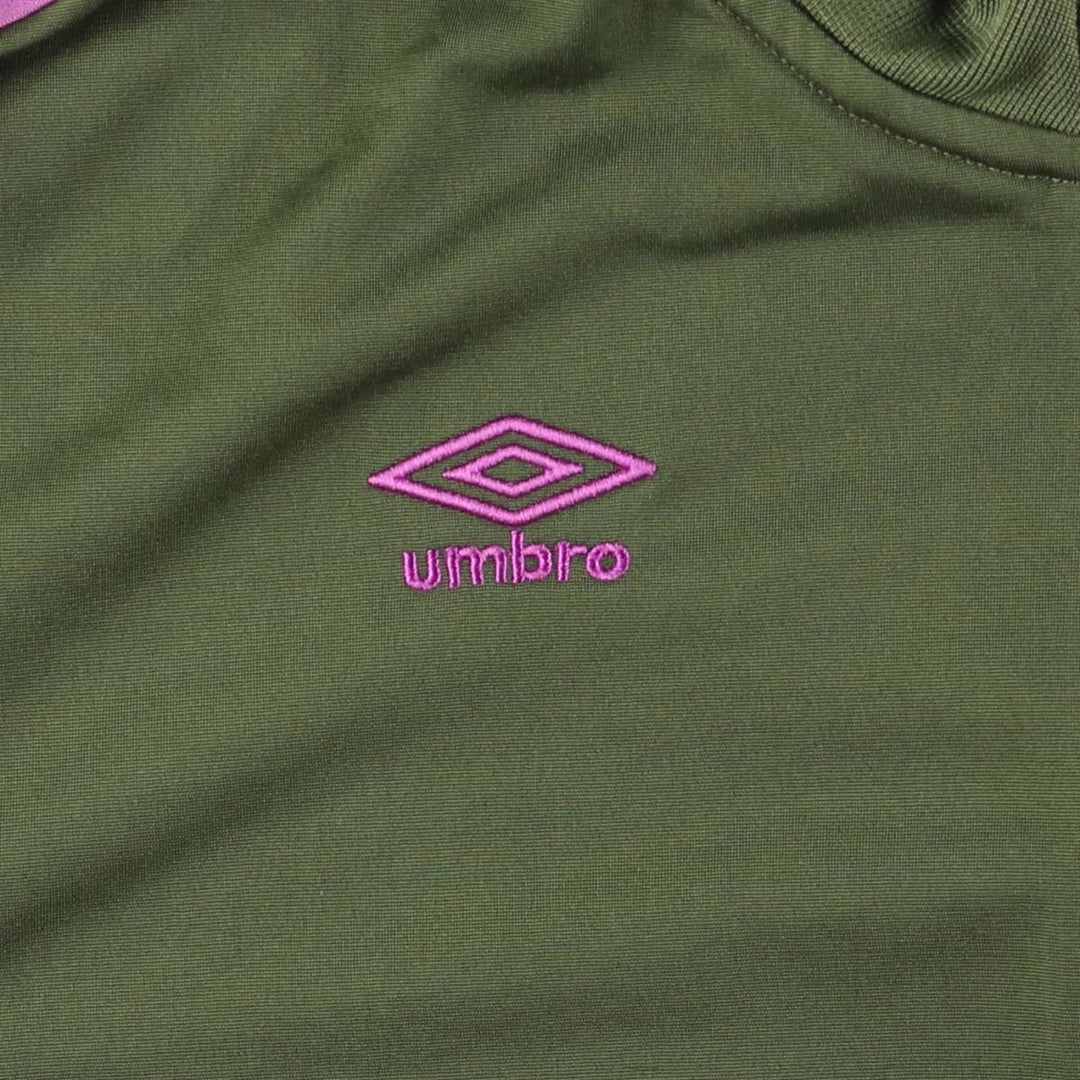 UMBRO jersey track jacket, women's size XXL polyester Khaki type sage green Vintage Second Hand