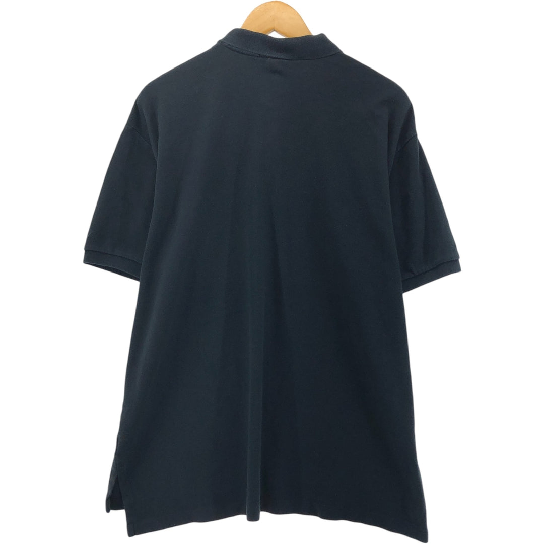 Ralph Lauren POLO by Ralph Lauren short sleeve polo shirt, men's XL size cotton black type Vintage Second Hand