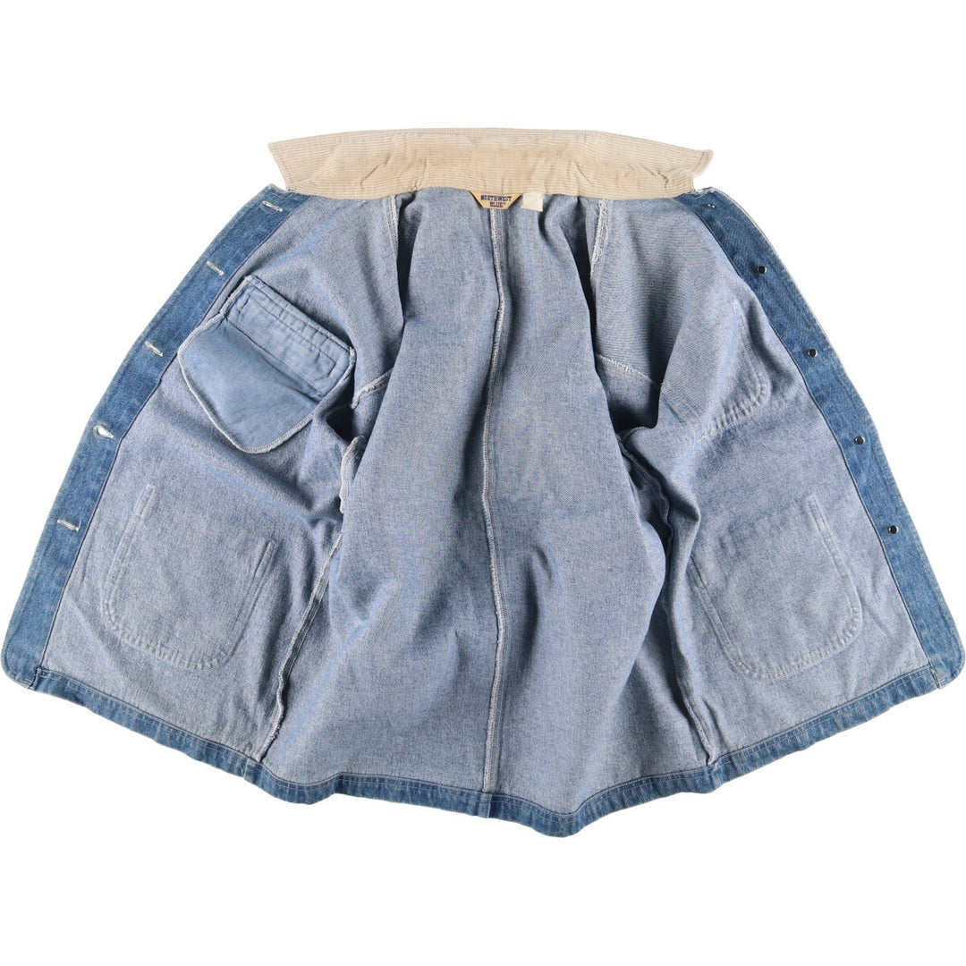 NORTHWEST BLUE denim coveralls, women's size M, vintage unclear blue type Vintage Second Hand