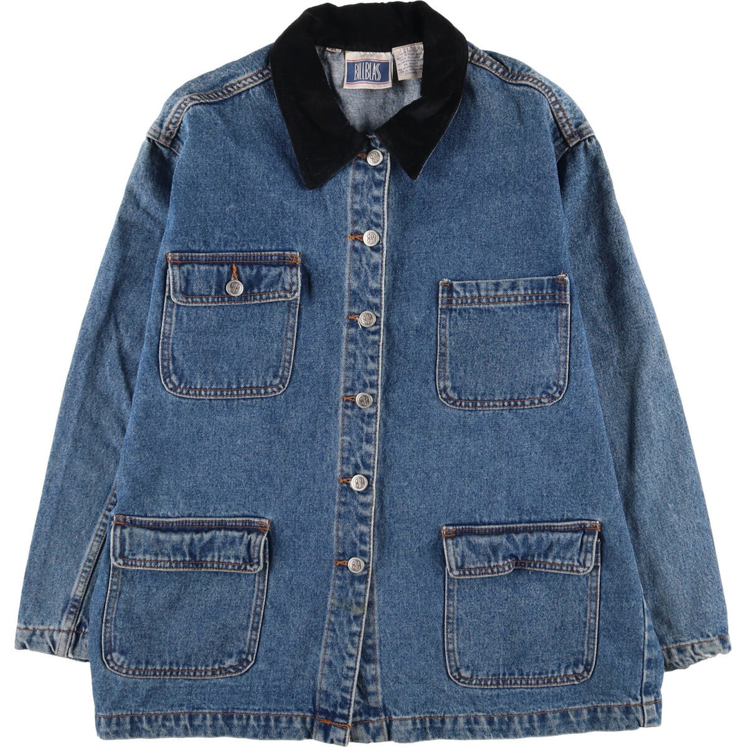 80s-90'S Bill Blass denim coveralls, women's size L, vintage cotton blue type Vintage Second Hand