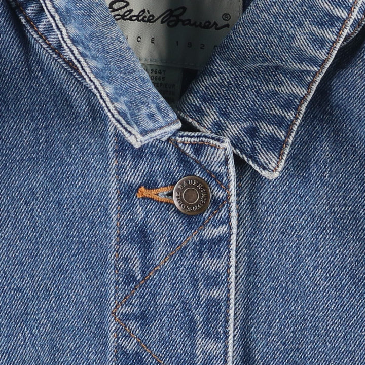 Eddie Bauer denim jacket, denim jacket, women's XL size cotton blue type Vintage Second Hand