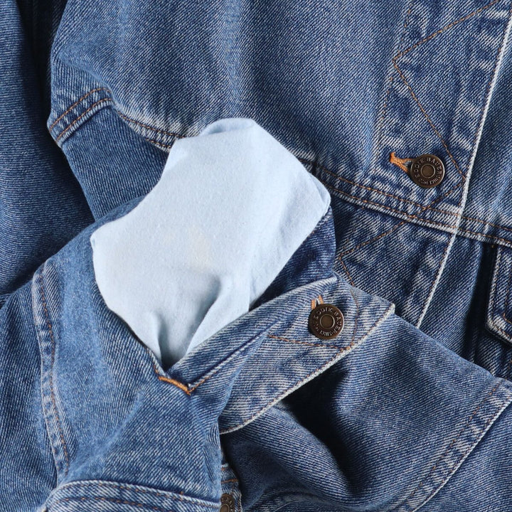 Eddie Bauer denim jacket, denim jacket, women's XL size cotton blue type Vintage Second Hand