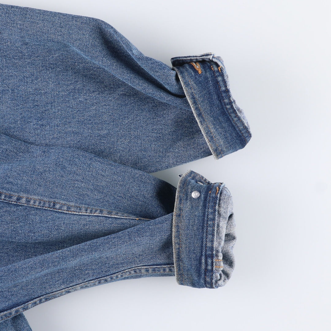 Eddie Bauer denim jacket, denim jacket, women's XL size cotton blue type Vintage Second Hand