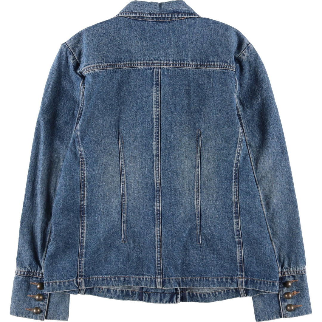 DFA NEW YORK denim tailored jacket for women, size L cotton blue type Vintage Second Hand