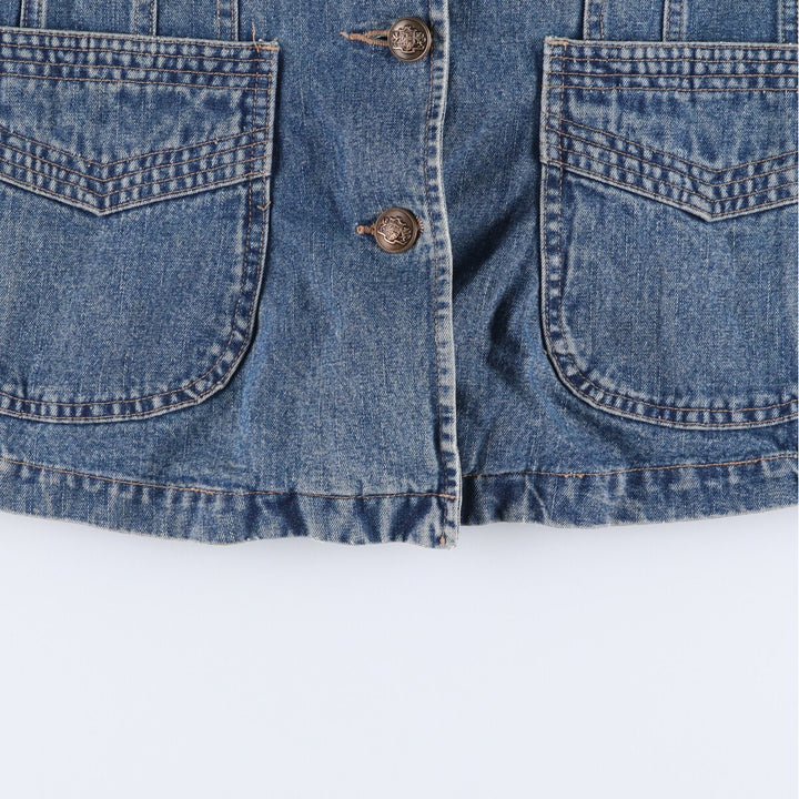 DFA NEW YORK denim tailored jacket for women, size L cotton blue type Vintage Second Hand