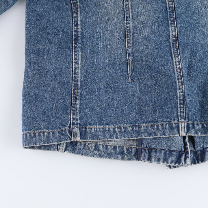 DFA NEW YORK denim tailored jacket for women, size L cotton blue type Vintage Second Hand