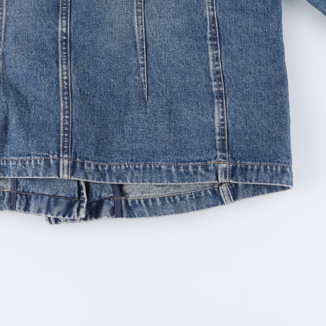 DFA NEW YORK denim tailored jacket for women, size L cotton blue type Vintage Second Hand