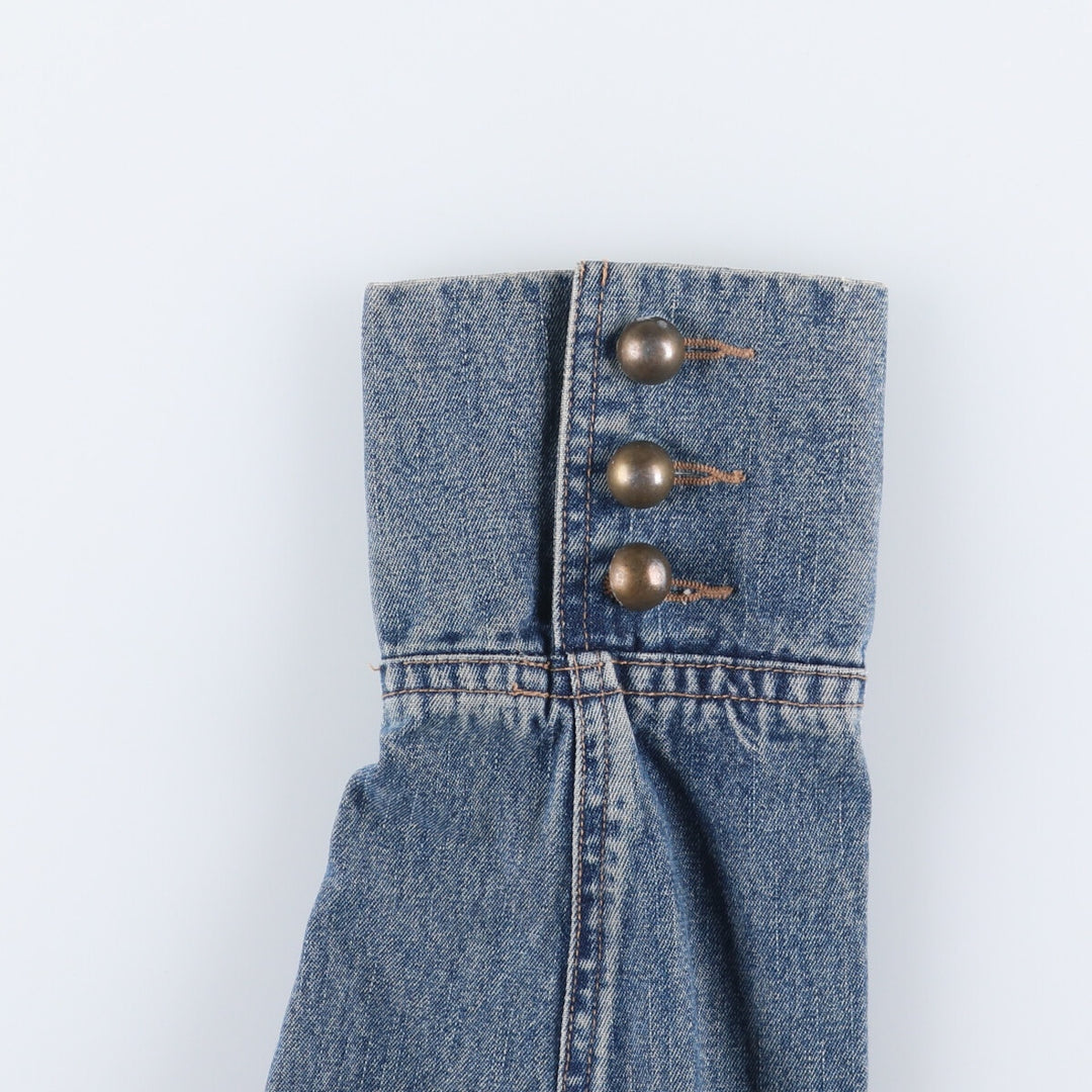 DFA NEW YORK denim tailored jacket for women, size L cotton blue type Vintage Second Hand