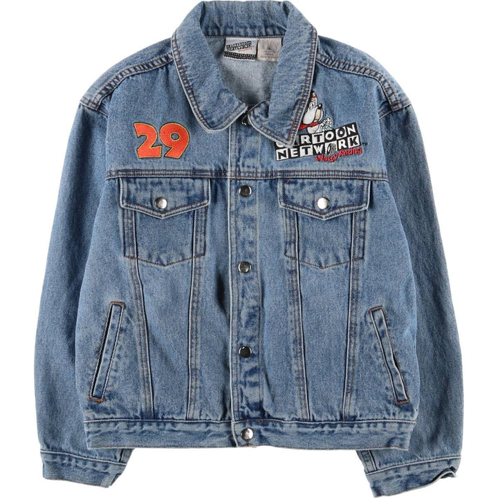CARTOON NETWORK WACKY RACING Cartoon Network Tom and Jerry Denim Jacket G-Jean Women's M cotton blue type Vintage Second Hand