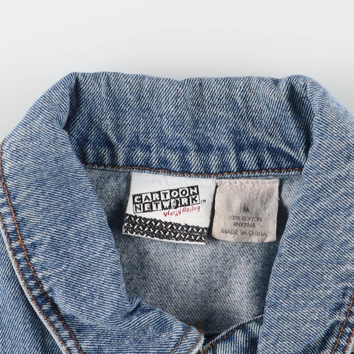 CARTOON NETWORK WACKY RACING Cartoon Network Tom and Jerry Denim Jacket G-Jean Women's M cotton blue type Vintage Second Hand