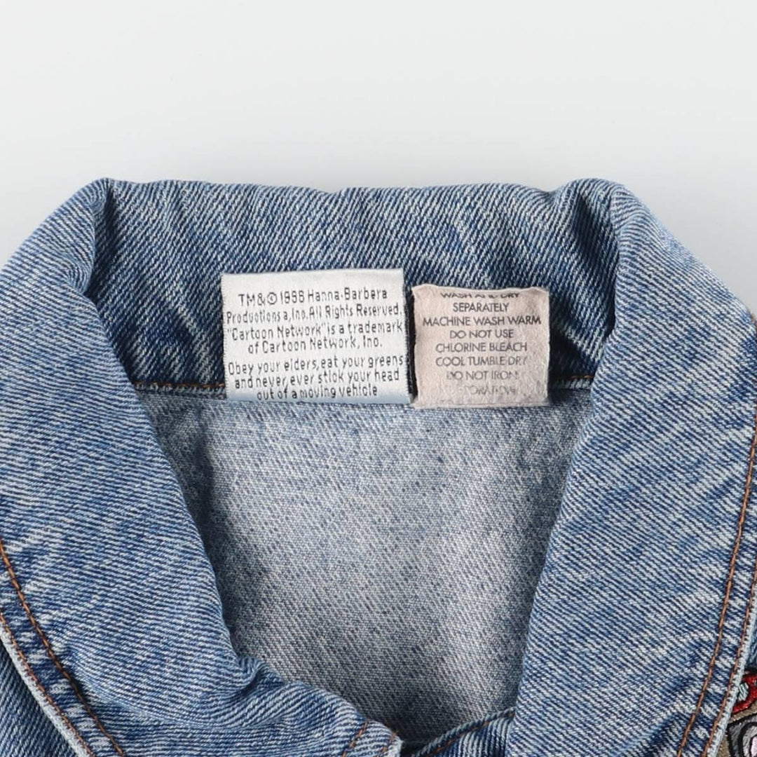 CARTOON NETWORK WACKY RACING Cartoon Network Tom and Jerry Denim Jacket G-Jean Women's M cotton blue type Vintage Second Hand