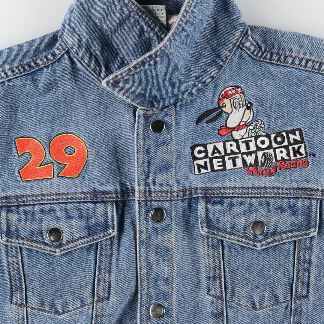 CARTOON NETWORK WACKY RACING Cartoon Network Tom and Jerry Denim Jacket G-Jean Women's M cotton blue type Vintage Second Hand