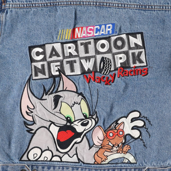 CARTOON NETWORK WACKY RACING Cartoon Network Tom and Jerry Denim Jacket G-Jean Women's M cotton blue type Vintage Second Hand