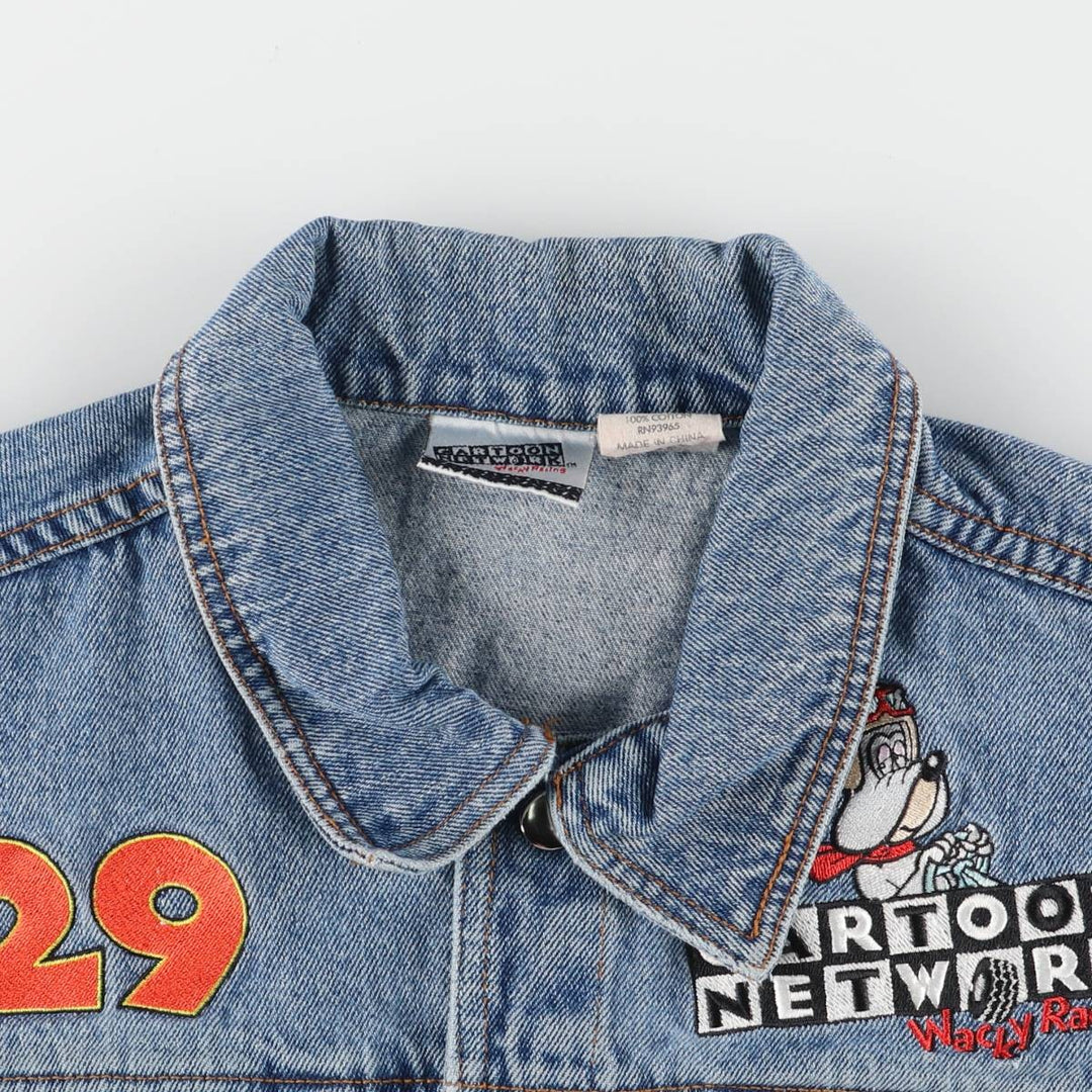 CARTOON NETWORK WACKY RACING Cartoon Network Tom and Jerry Denim Jacket G-Jean Women's M cotton blue type Vintage Second Hand