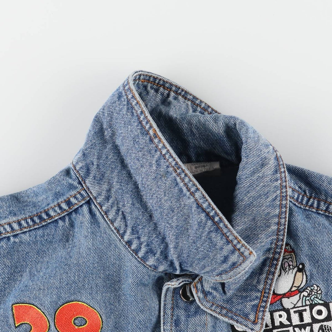CARTOON NETWORK WACKY RACING Cartoon Network Tom and Jerry Denim Jacket G-Jean Women's M cotton blue type Vintage Second Hand