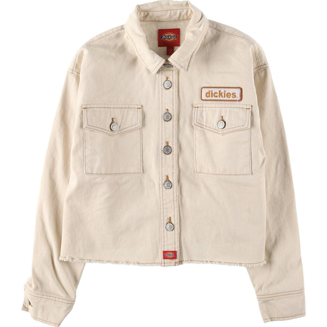 Dickies cropped work jacket for women, size S cotton Beige type Vintage Second Hand