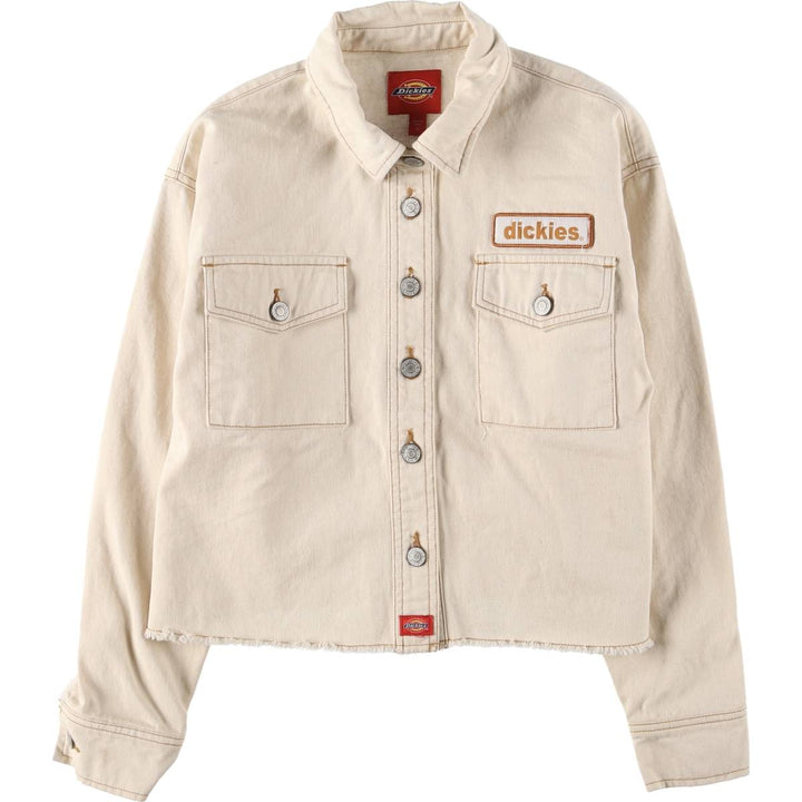 Dickies cropped work jacket for women, size S cotton Beige type Vintage Second Hand