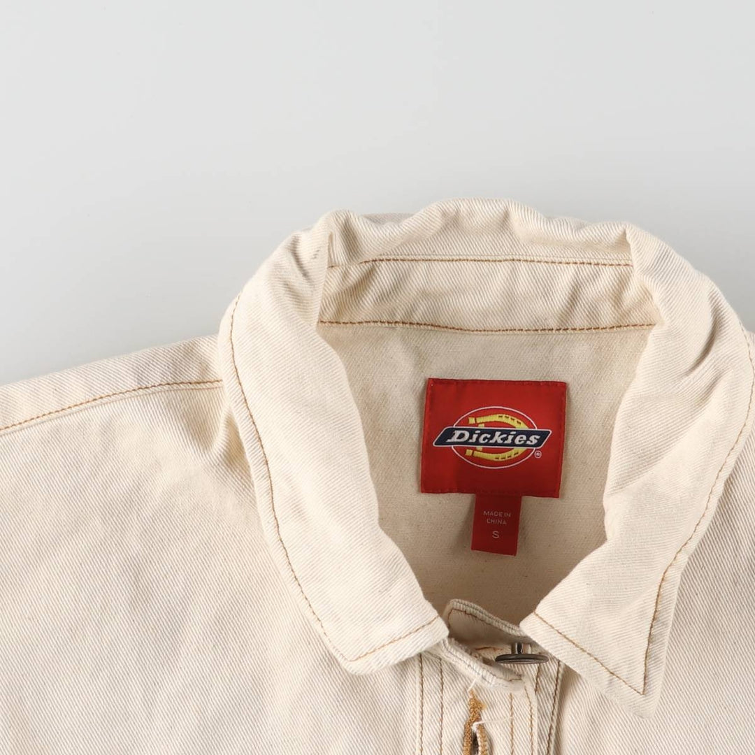 Dickies cropped work jacket for women, size S cotton Beige type Vintage Second Hand