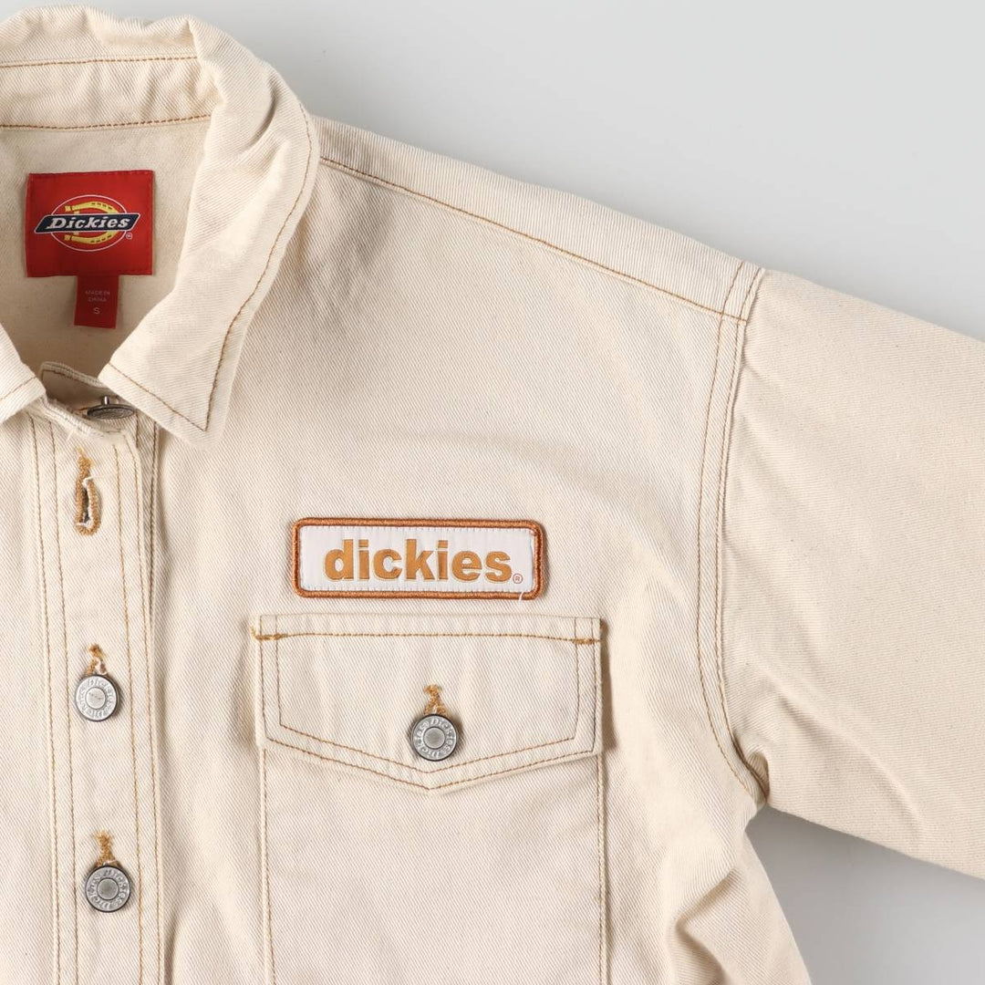 Dickies cropped work jacket for women, size S cotton Beige type Vintage Second Hand