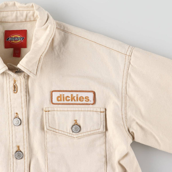 Dickies cropped work jacket for women, size S cotton Beige type Vintage Second Hand