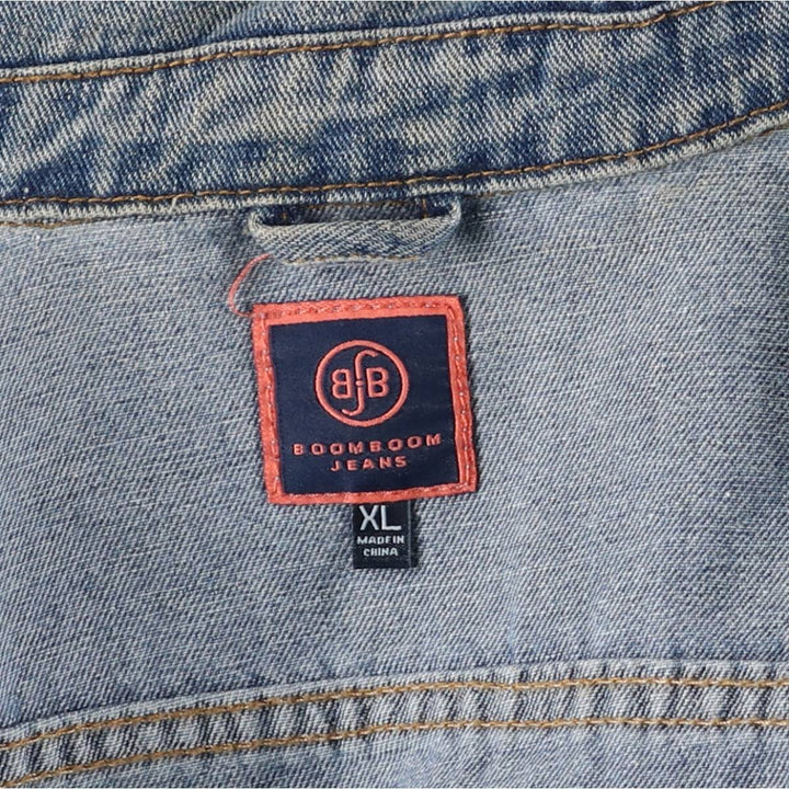 BOOM BOOM JEANS Floral Rose Pattern Denim Jacket G-Jean Women's XL cotton blue type Vintage Second Hand