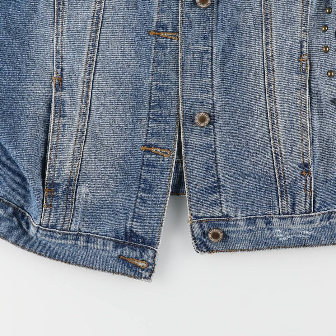 BOOM BOOM JEANS Floral Rose Pattern Denim Jacket G-Jean Women's XL cotton blue type Vintage Second Hand