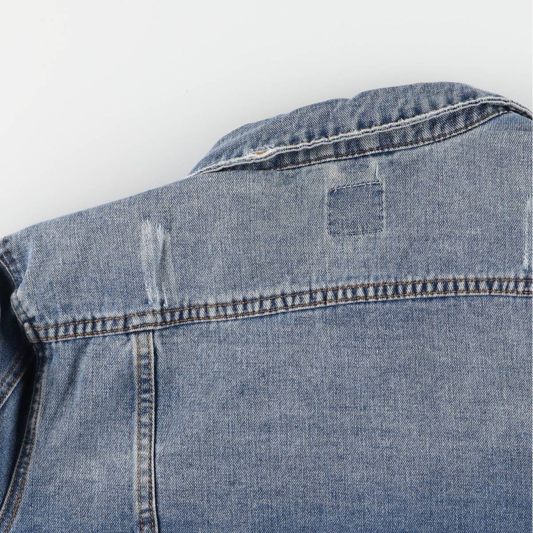 BOOM BOOM JEANS Floral Rose Pattern Denim Jacket G-Jean Women's XL cotton blue type Vintage Second Hand