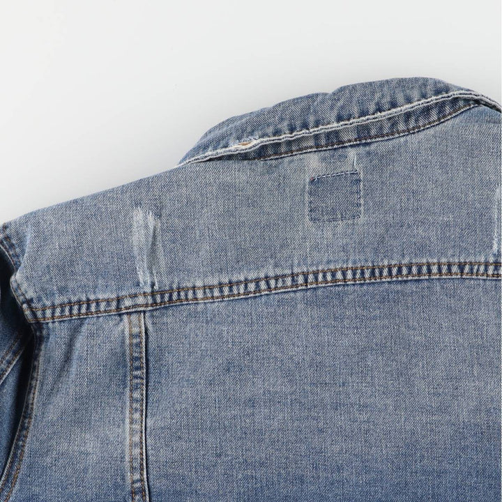 BOOM BOOM JEANS Floral Rose Pattern Denim Jacket G-Jean Women's XL cotton blue type Vintage Second Hand