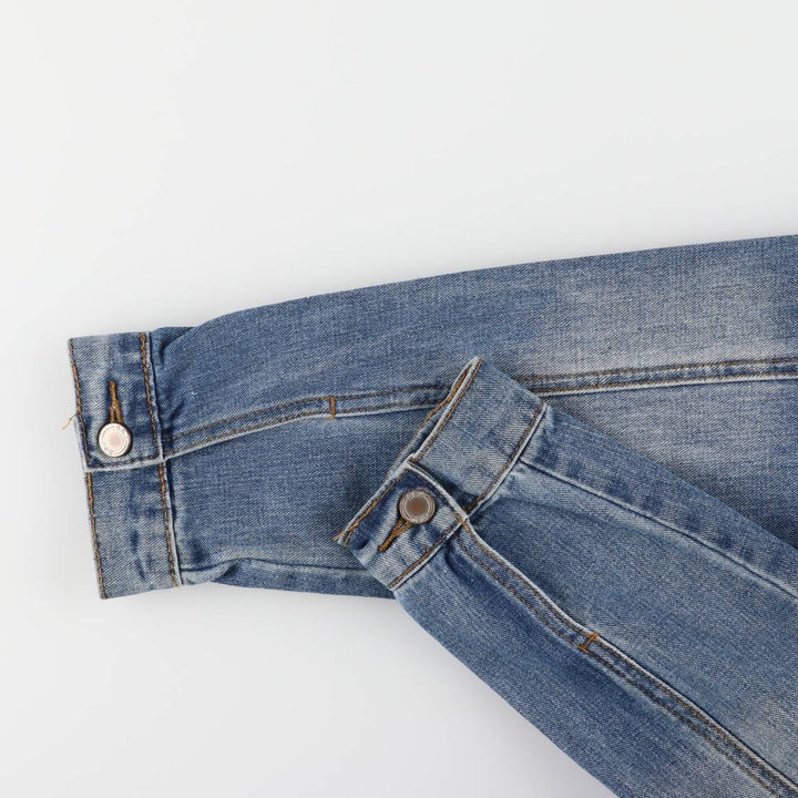 BOOM BOOM JEANS Floral Rose Pattern Denim Jacket G-Jean Women's XL cotton blue type Vintage Second Hand