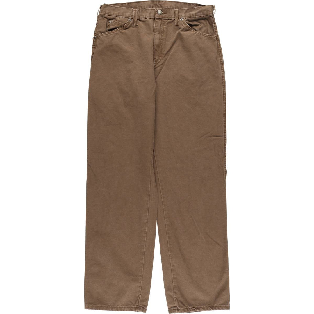 Dickies Relaxed Fit Duck Work Pants Men's W34 cotton brown type Vintage Second Hand