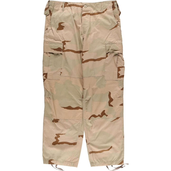 Civilian NU GLOBAL Camouflage Pattern 3C Desert Camo Ripstop Military Cargo Pants MEDIUM-REGULAT Men's w34 equivalent cotton Beige type Vintage Second Hand