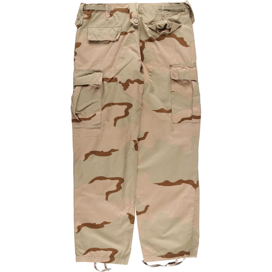 Civilian NU GLOBAL Camouflage Pattern 3C Desert Camo Ripstop Military Cargo Pants MEDIUM-REGULAT Men's w34 equivalent cotton Beige type Vintage Second Hand
